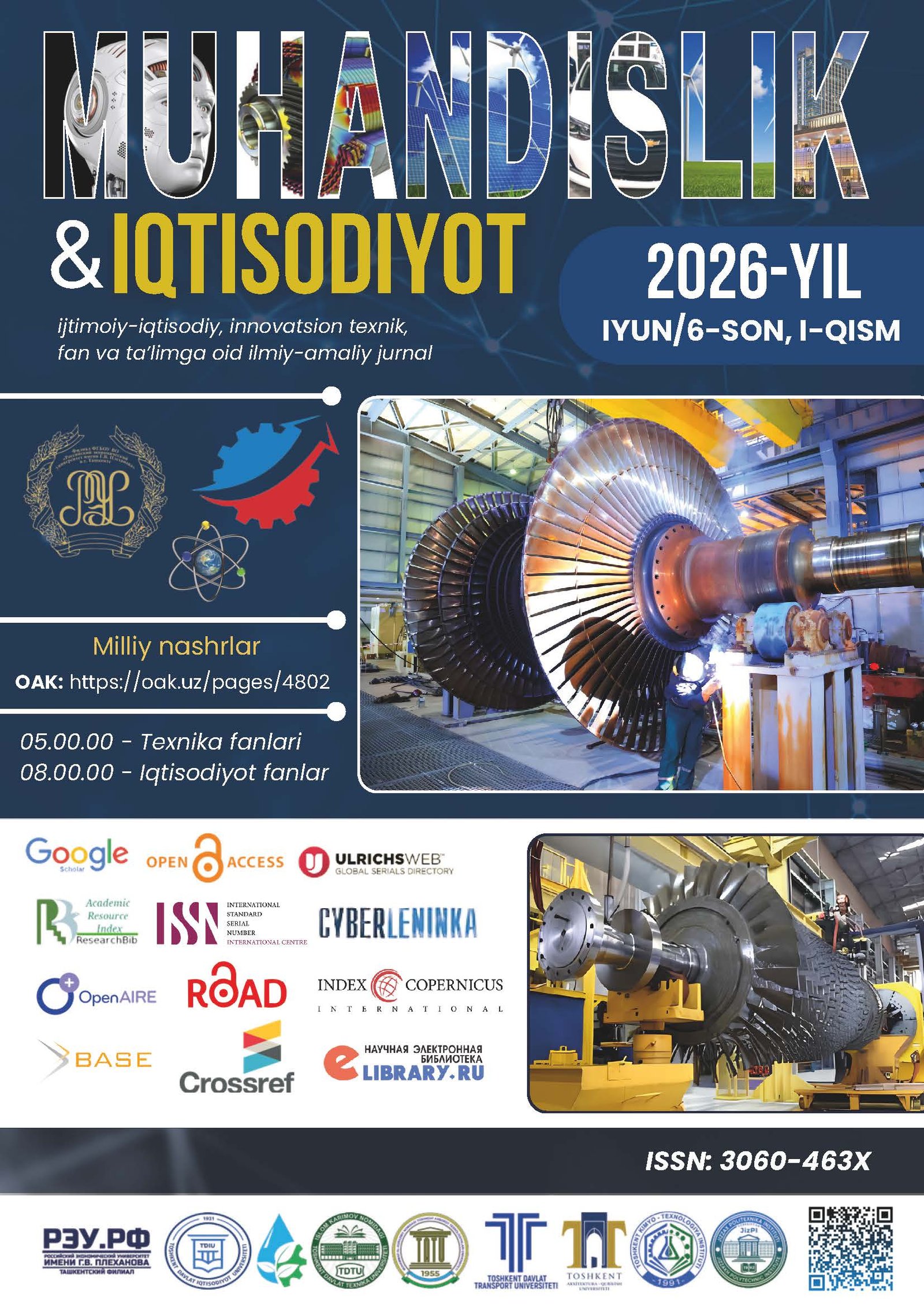 					View Vol. 4 No. 6 (2026): «Muhandislik va Iqtisodiyot» jurnali 5-son
				