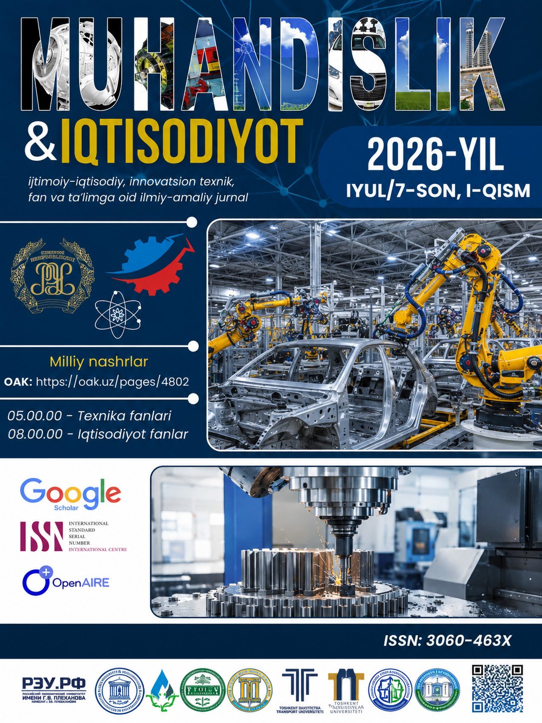 					View Vol. 4 No. 7 (2026): «Muhandislik va Iqtisodiyot» jurnali 7-son
				